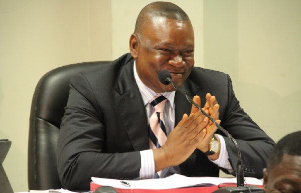 Justice Senyo Dzamefe speaks during vetting on court trial delays