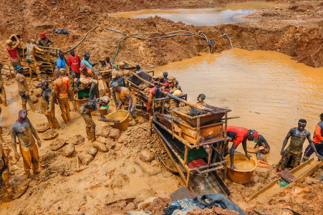 Nzema East MCE leads taskforce during anti-galamsey operation in Western Region.