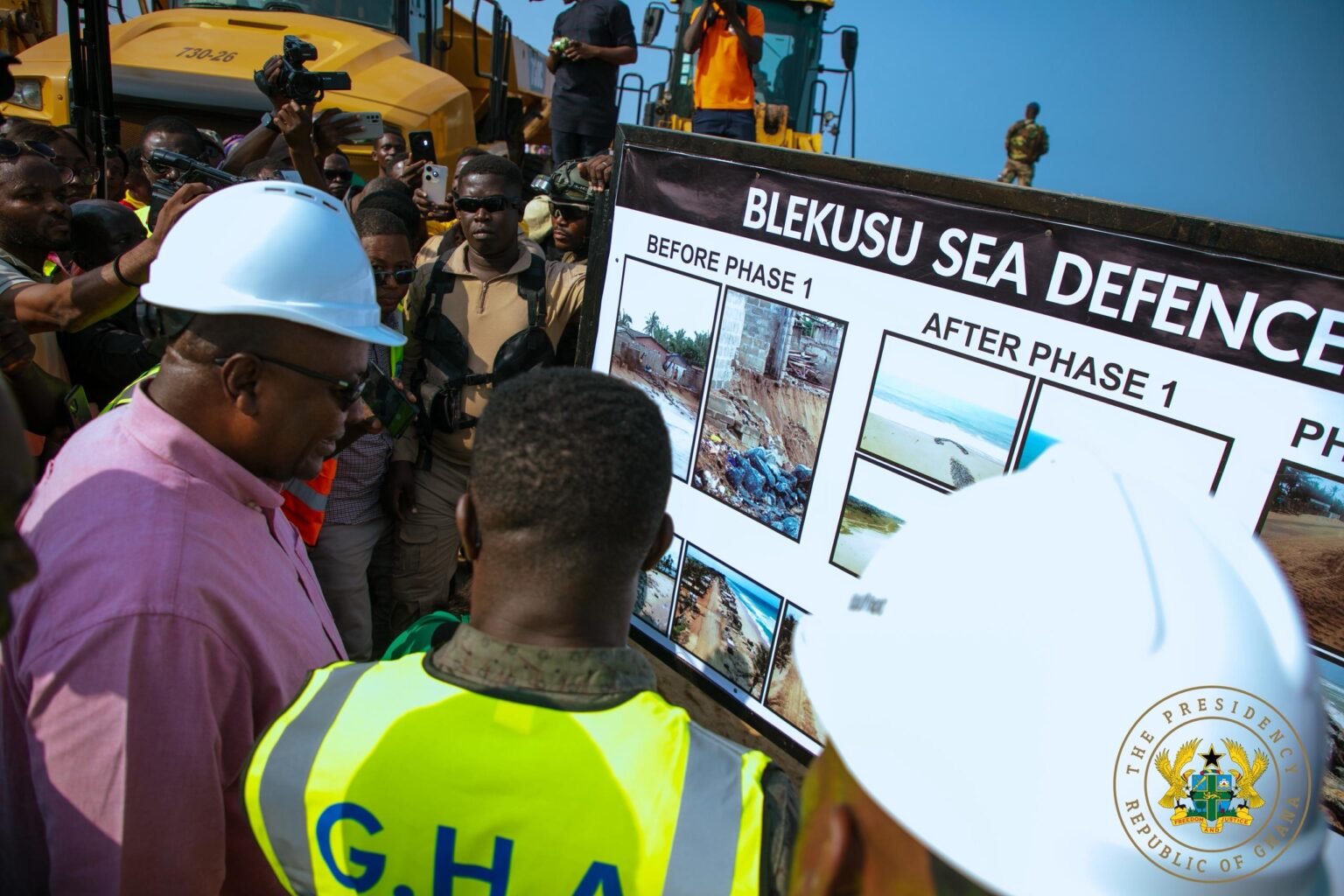 John Mahama cuts sod at Blekusu for Phase II coastal protection project in Volta Region
