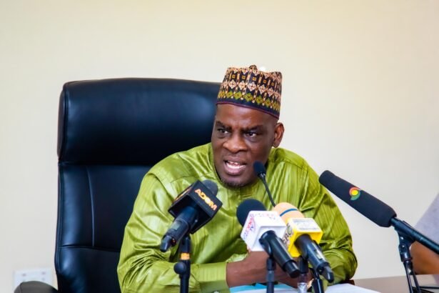 Education Minister Haruna Iddrisu speaks at the inauguration of ATU Governing Board on technical education reforms