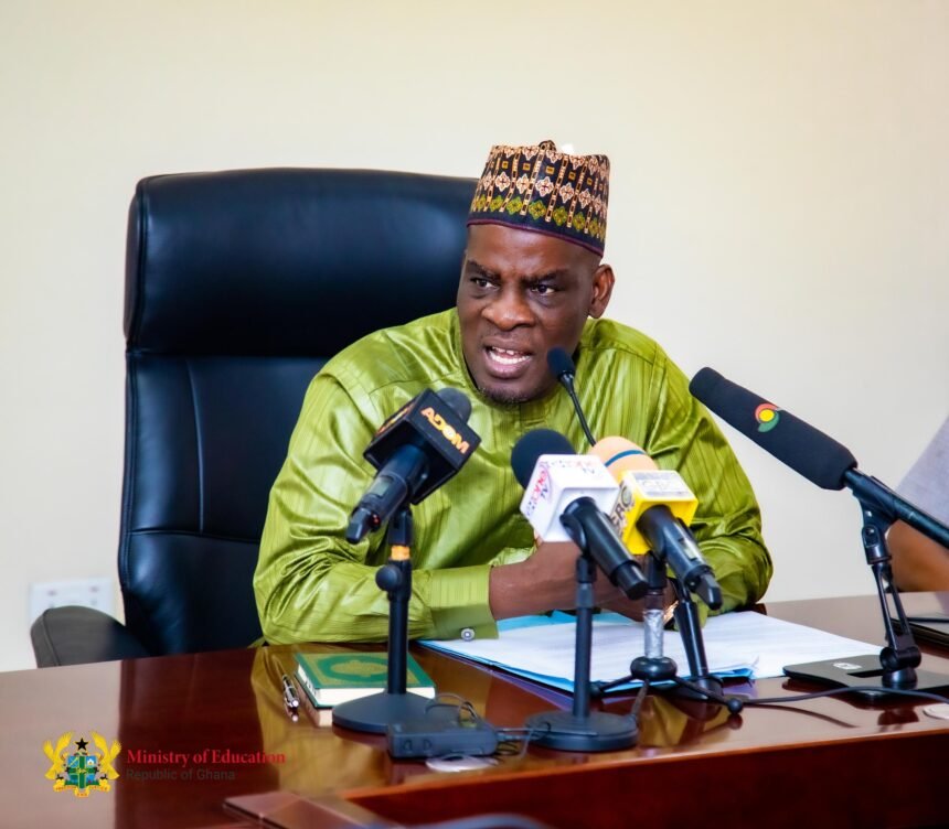 Education Minister Haruna Iddrisu speaks at the inauguration of ATU Governing Board on technical education reforms