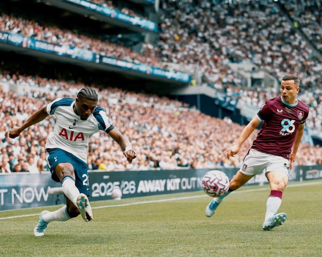 Mohammed Kudus celebrates after providing two assists in Tottenham’s 3-0 win over Burnley