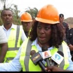 Ghana Gas CEO Judith Adjobah Blay inspects pipeline area threatened by illegal mining