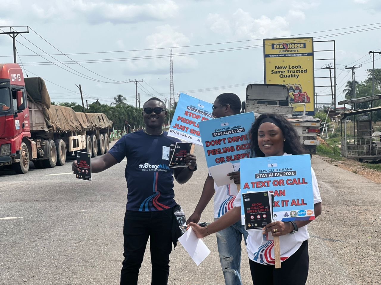 BMW Club Ghana partners National Road Safety Commission for “Stay Alive” Easter Road Safety Campaign